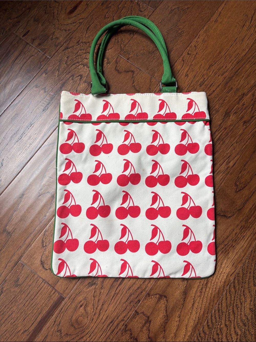 Luella for Target. 2006. Cherry-Print Canvas Tote with Green Handles